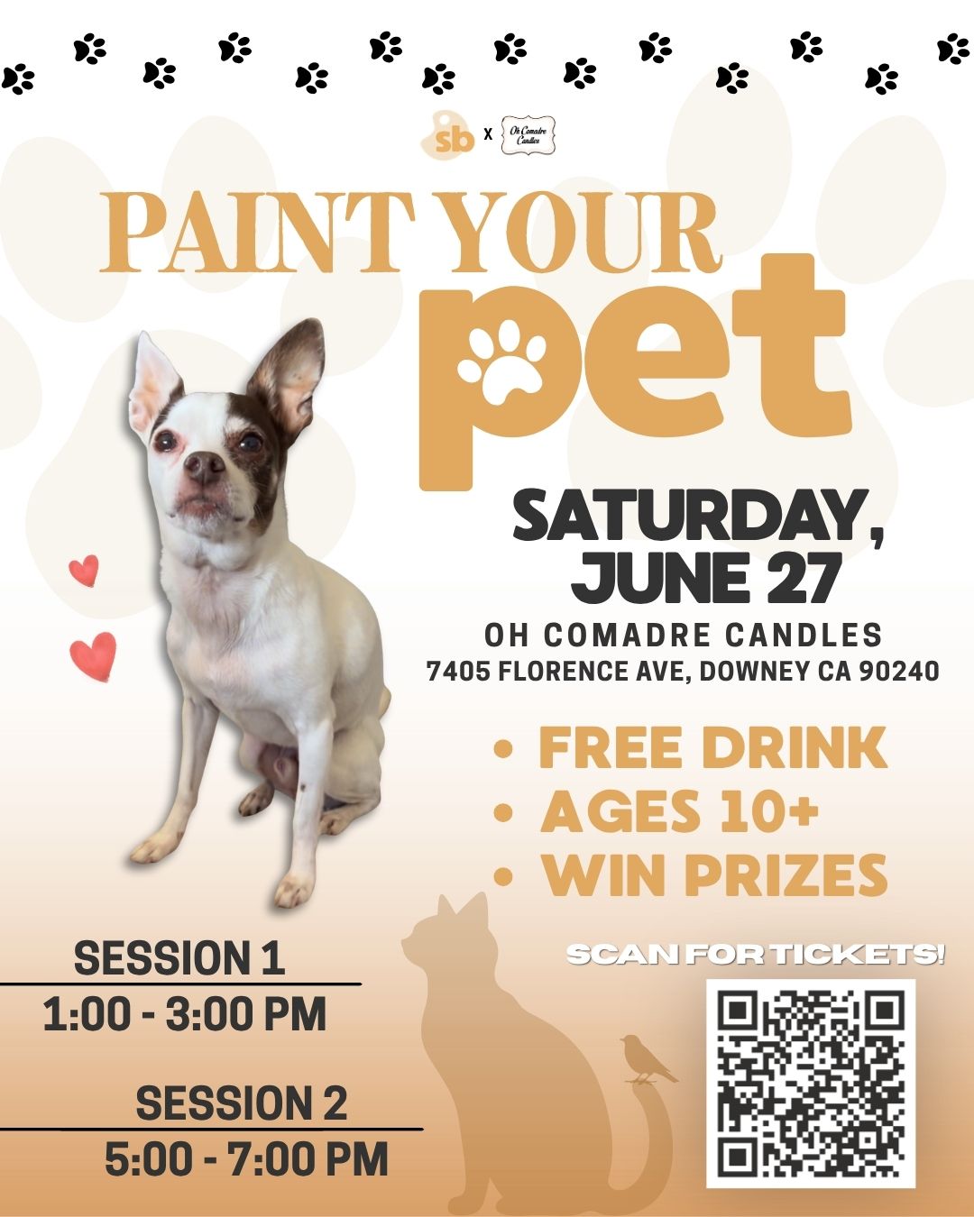 PAINT YOUR PET SIP & PAINT • June 27 (Downey, CA)