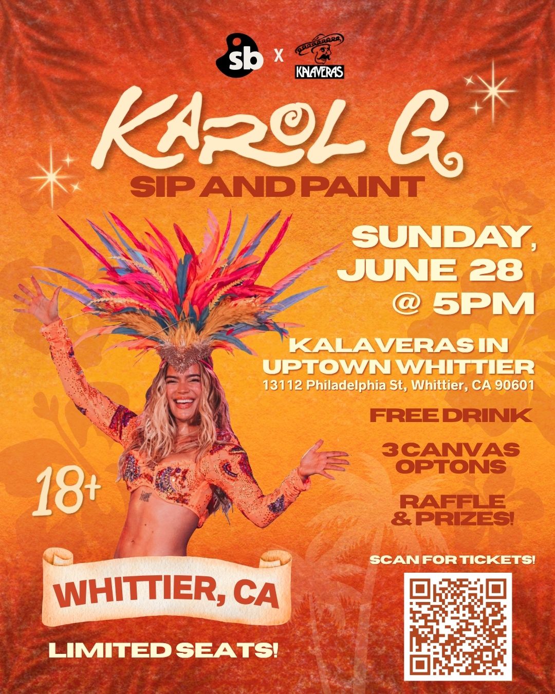 KAROL G SIP & PAINT • June 28 (Whittier, CA)
